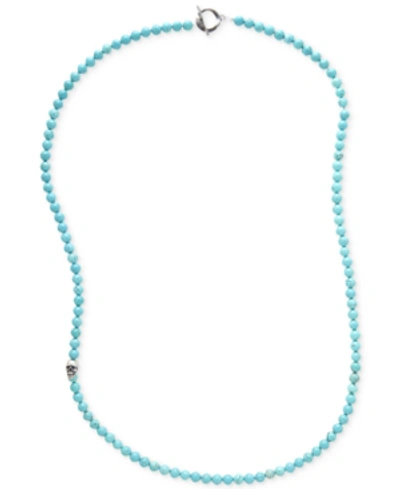 Shop Degs & Sal Men's Onyx Beaded Statement Necklace (also In Manufactured Turquoise)