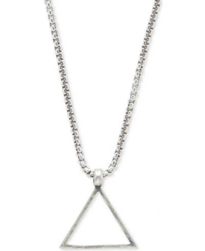 Shop Degs & Sal Men's Triangle Pendant Necklace In Sterling Silver