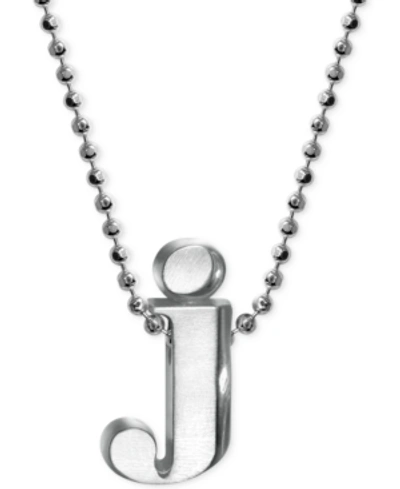 Shop Alex Woo Little Letter By  Initial Pendant Necklace In Sterling Silver In J