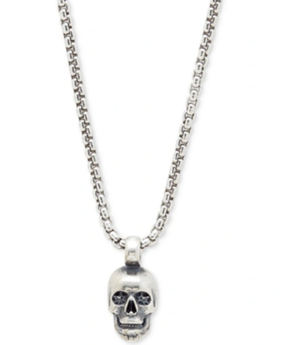 Shop Degs & Sal Men's Skull Pendant Necklace In Sterling Silver