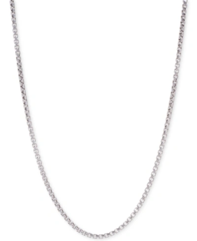 Shop Degs & Sal 24" Box Link Chain Necklace In Sterling Silver (2.3mm)