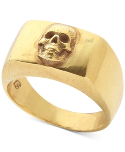 Shop Degs & Sal Men's Skull Ring In 14k Gold-plated Sterling Silver