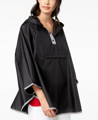 Shop Totes Women's Water-repellent Pack-able Rain Poncho In Black