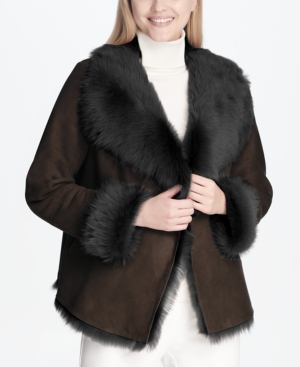 calvin klein shearling jacket