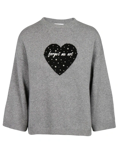 Shop Red Valentino Forget Me Not Heart Jumper In 080