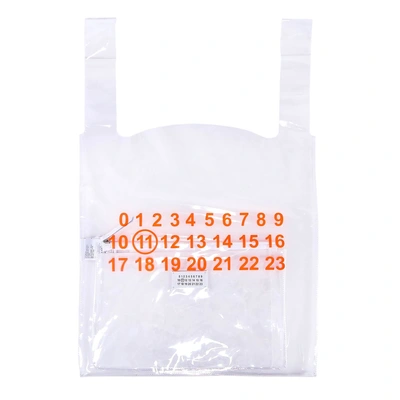 Shop Maison Margiela Vinyl Tote In Orange