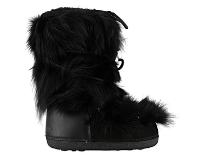 Shop Dsquared2 Fur Snow Boots In Black