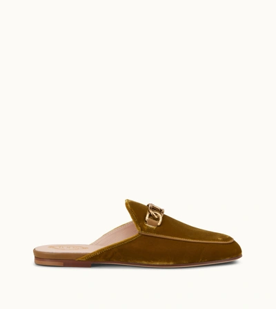 Tod's mules in velvet clearance
