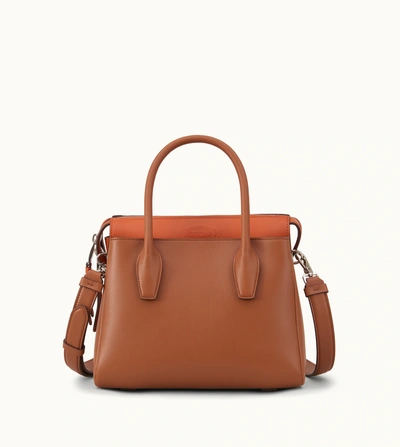 Shop Tod's Crossbody Mini In Brown,orange