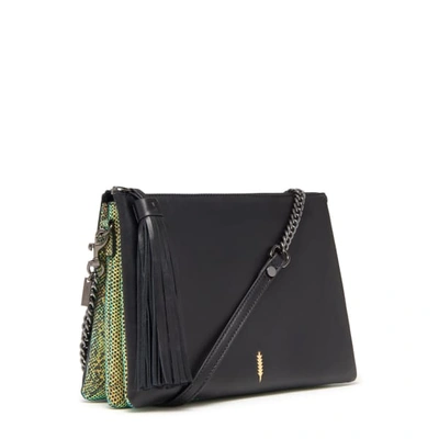 Shop Thacker New York Ladybird Chain Clutch In Black & Neon Iridescent