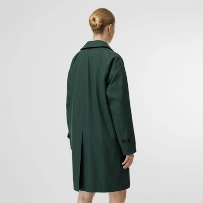 Shop Burberry The Camden Car Coat In Dark Emerald