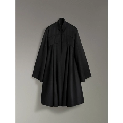 Shop Burberry Tailored Doeskin Wool Cape In Black