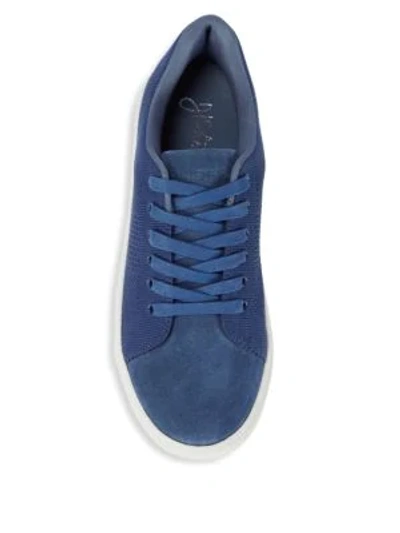 Shop J/slides Low-top Lace-up Sneakers In Navy