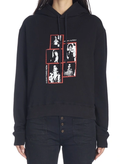 Shop Saint Laurent Hoodie In Black