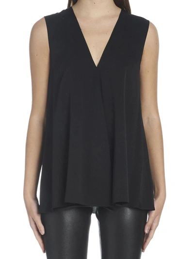 Shop Theory V-neck A-line Top In Black