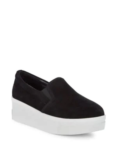 Shop J/slides Suede Platform Sneakers In Black Sued