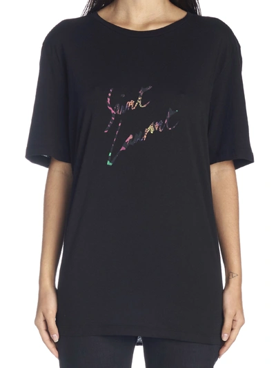 Shop Saint Laurent Animalier T-shirt In Black