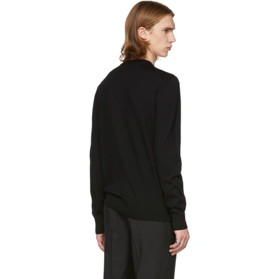 Shop Givenchy Black Brushed 4g Sweater In 003 Blk/ylw