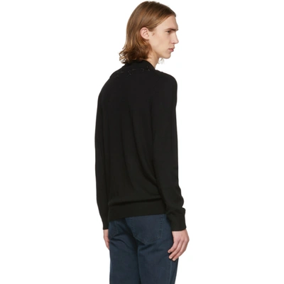 Shop Givenchy Black Wool Star Sweater In 001 Black