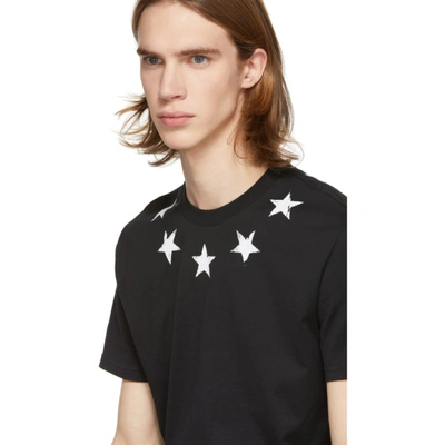 Shop Givenchy Black And White Vintage Stars T-shirt In 001 Black