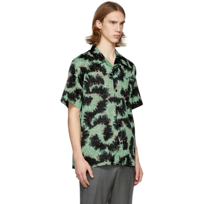 Shop Givenchy Black And Green Printed Shirt