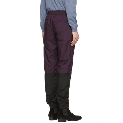 Shop Givenchy Purple Two-toned Vertical Lounge Pants