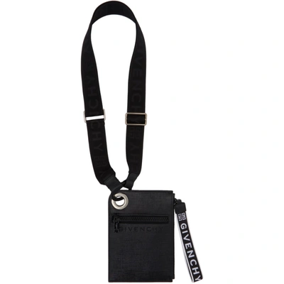 Shop Givenchy Black Slim Jaw Crossbody Bag