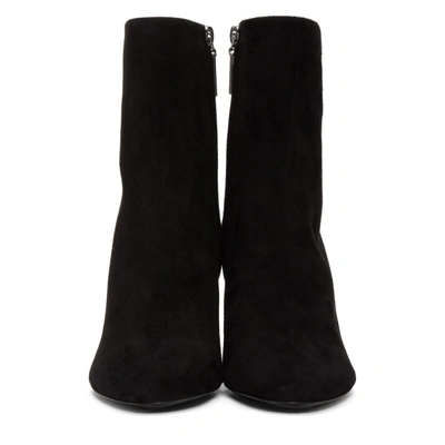 Shop Saint Laurent Black Suede Loulou Boots In 1000 Black