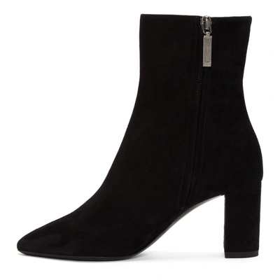 Shop Saint Laurent Black Suede Loulou Boots In 1000 Black