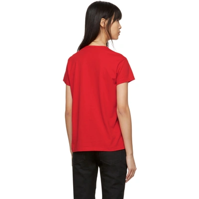 Shop Givenchy Red Blurred Logo Baby T-shirt In 600 Red