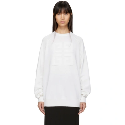 Shop Givenchy Off-white Cashmere 4g Sweater In 130 Ivory