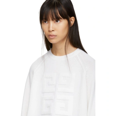 Shop Givenchy Off-white Cashmere 4g Sweater In 130 Ivory