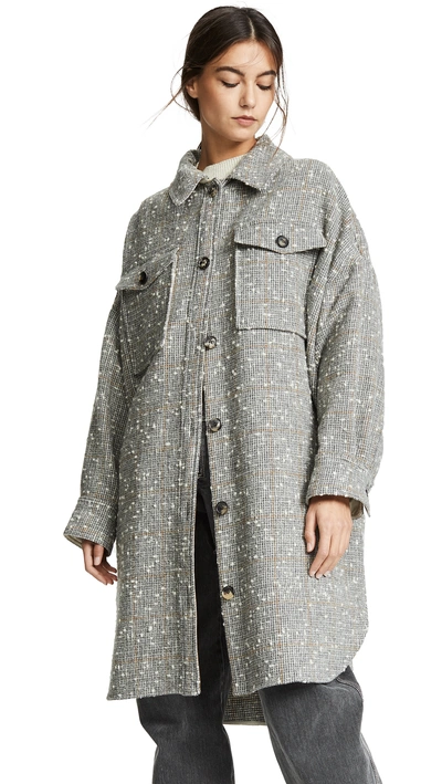 Shop Isabel Marant Étoile Oario Over Jacket In Grey