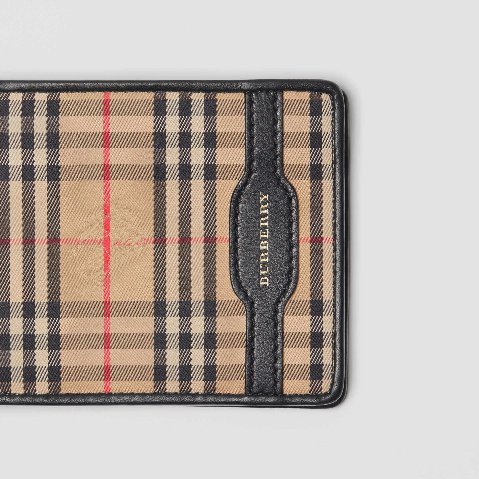 1983 check and leather international bifold wallet