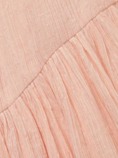 Shop Joie Hiwalani Asymmetric Drape Midi Skirt In Summer Pink