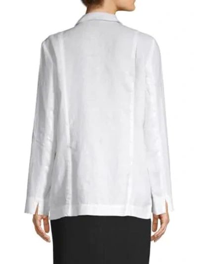 Shop Saks Fifth Avenue Linen Blazer In White