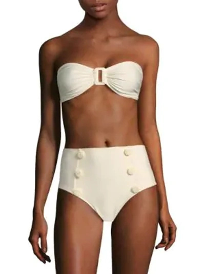 Shop Sinesia Karol Anita Bandeau Bikini Top In Perola