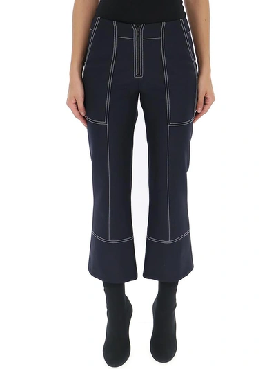 Shop Kenzo Cropped Flared Jeans In Blue