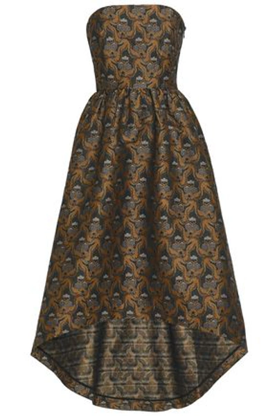 Shop Co Woman Strapless Brocade Gown Brown