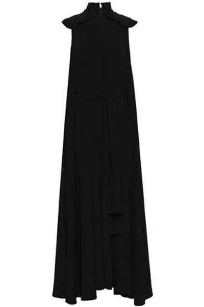 Shop Co Satin-crepe Maxi Dress In Black