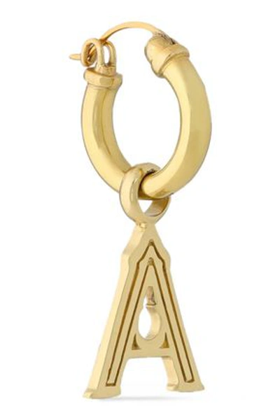 Shop Ellery Woman Alphabet Gold-plated Earring Gold