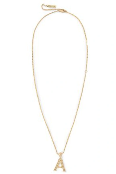 Shop Ellery Woman Alphabet Gold-plated Necklace Gold