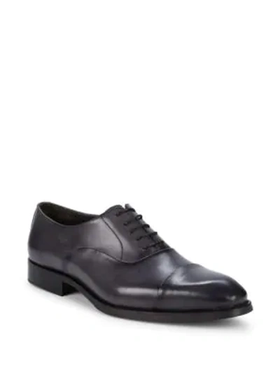 Shop To Boot New York Men's Men's Bergamo Cap-toe Leather Oxfords In Grey