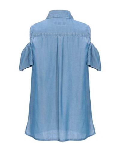 Shop Michael Michael Kors Denim Shirts In Blue