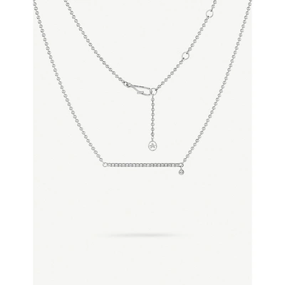 Shop Annoushka Fine Line 18ct White-gold And Diamond Necklace In 18ct White Gold