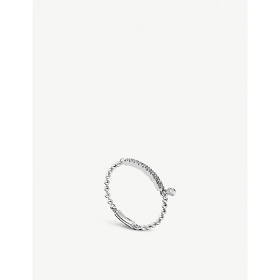 Shop Annoushka Fine Line 18ct White-gold And Diamond Ring In 18ct White Gold