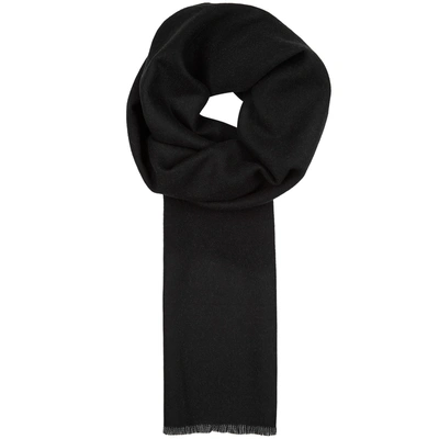 Shop Gucci Gg Jacquard Wool Scarf In Black