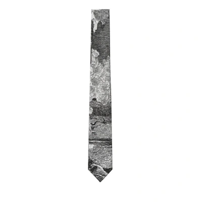 Shop Burberry Slim Cut Dreamscape Silk Jacquard Tie In Black