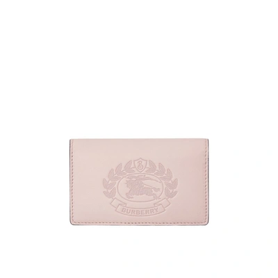 Shop Burberry Small Embossed Crest Two-tone Leather Wallet