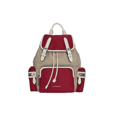 Shop Burberry The Medium Rucksack In Colour Block Nylon And Leather